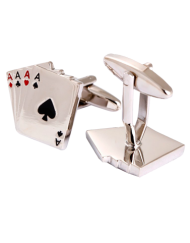 aces-silver-cufflinks